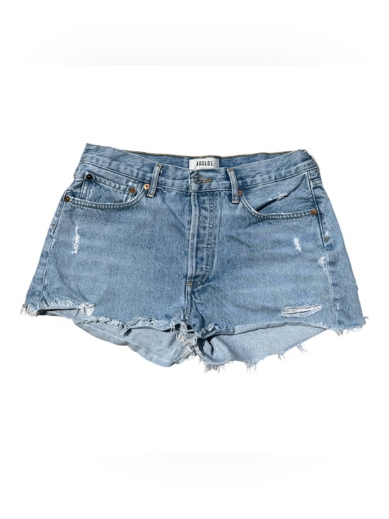 Agolde Pants - Agolde Parker light wash distressed cut off blue jean denim shorts size 27